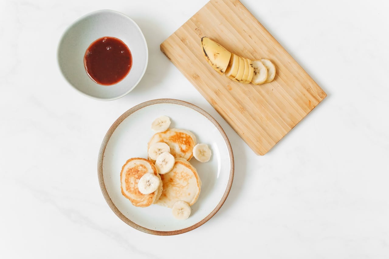 Banana oat pancakes