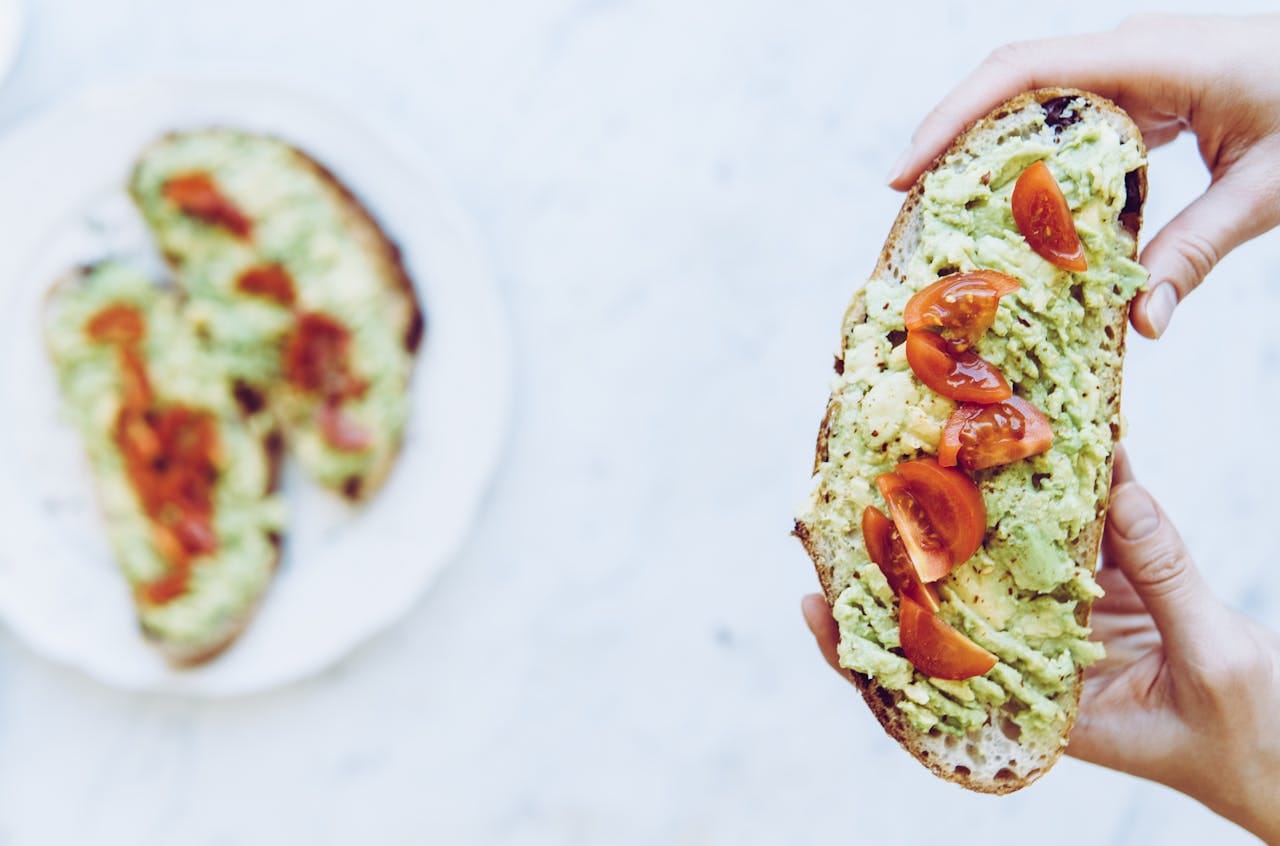Vegan Breakfast Burrito with beans and avocado